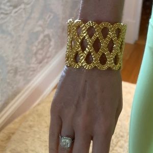 Lilly Pulitzer gold cuff bracelet